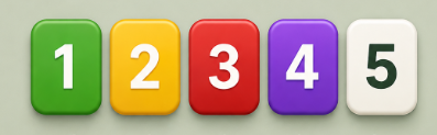 Colourful Dedusi number tiles